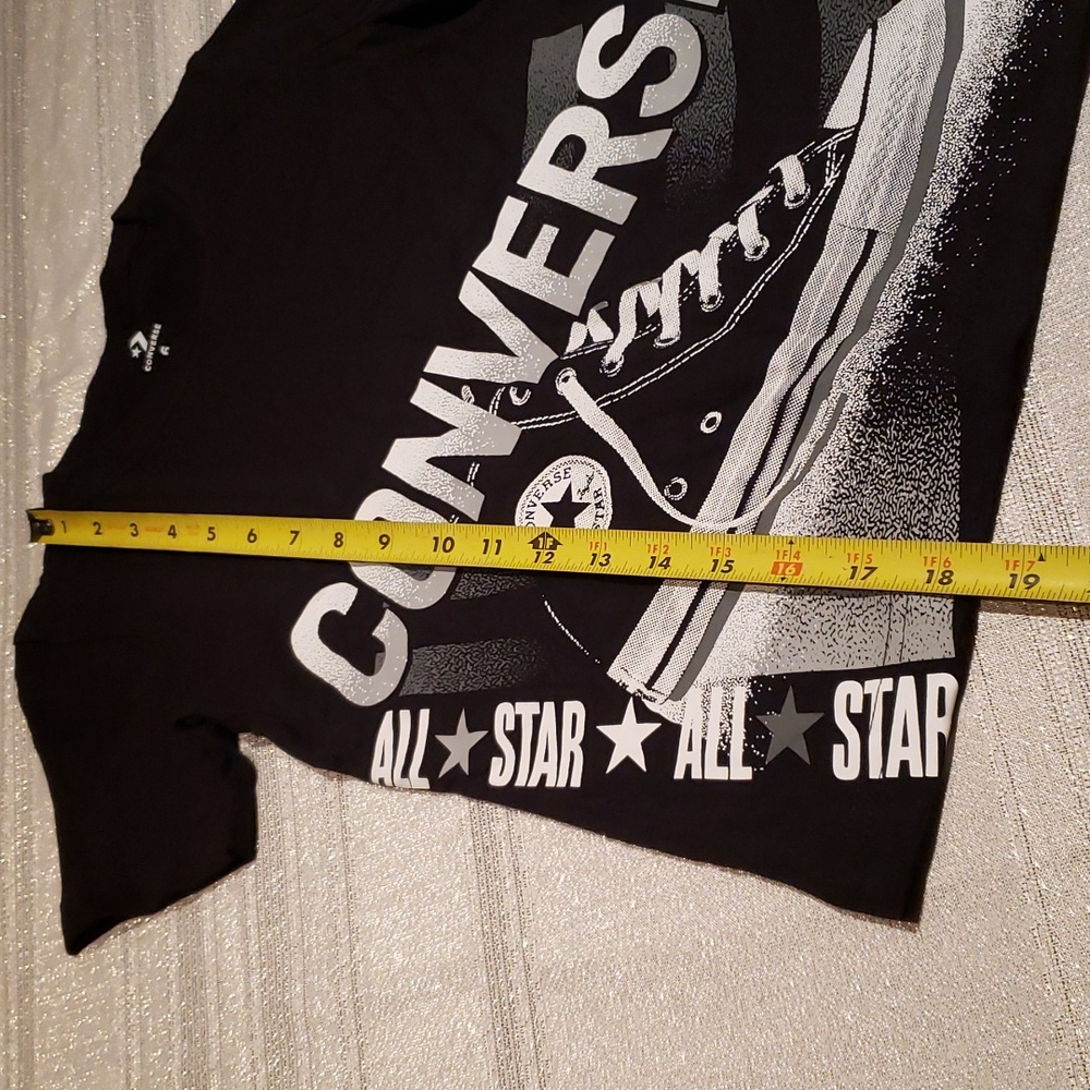 Converse RARE! NEW 1908 Worldwide T-Shirt Tee Boys size 6 (M) BLACK NWT - Picture 7 of 8